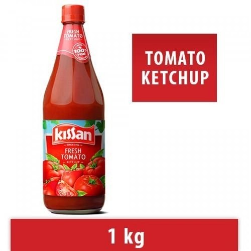 KISSAN TOMATO KETCHUP GLASS BOTTEL  1 KG